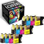 12-Pack ColorPrint Compatible LC203XL Ink Cartridge Replacement for Brother LC-203XL Used for MFC-J480DW J680DW J880DW J885DW J4420DW (3BK,3C,3M,3Y)