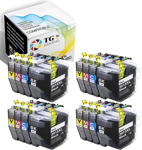 (16-Pack) TG Imaging (4 Sets) Compatible LC3013 Ink Cartridges Replacement for Brother LC3013BK Toner Combo (4xBCYM) LC3011 LC-3013 XXL for MFC-J491DW MFC-J497DW MFC-J690DW MFC-J895DW Inkjet Printer