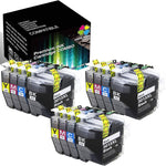 12-Pack Green Toner Supply 3xBCYM Compatible LC 3013 LC3013 Ink Cartridge LC3011 LC-3011 High Yield Replacement for MFC-J491DW MFC-J497DW MFC-J690DW MFC-J895DW Printer