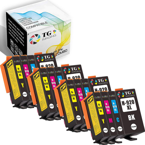 TG Imaging (12 Pack) Compatible Ink Cartridge 920XL HP 920 (4 x BCYM) Work in HP Officejet 6000 6500 7500 Printer